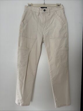 Banana Republic High Rise Slim Cream Utility Pants